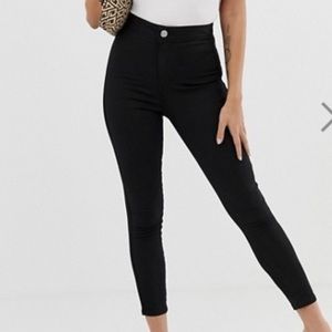 ASOS Petite High Waisted Black Jeggings W26